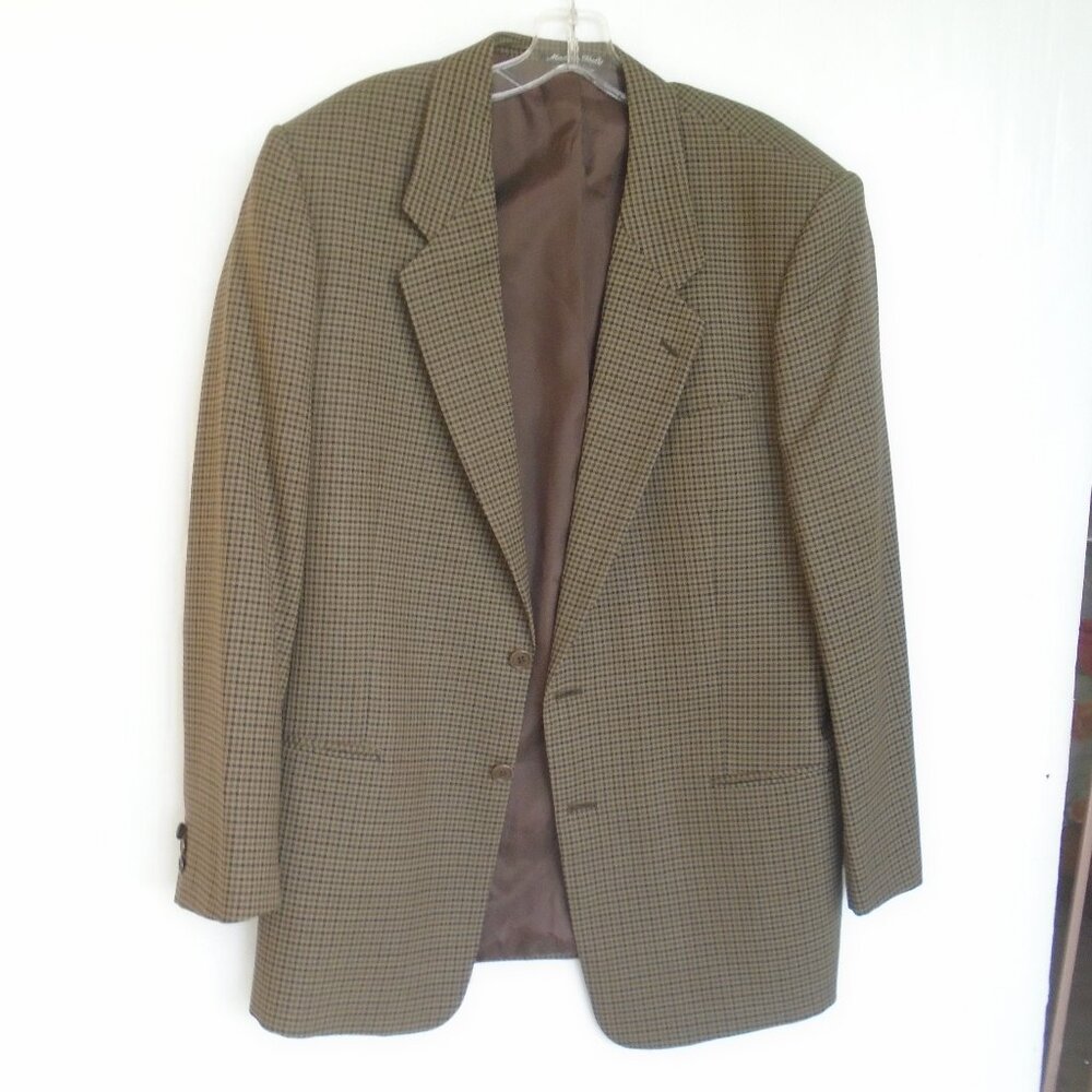 Giorgio Armani Brown Checkered Blazer